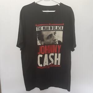 Johnny Cash T Shirt Mens XL The Man In Black Short Sleeve Band Tee Country
